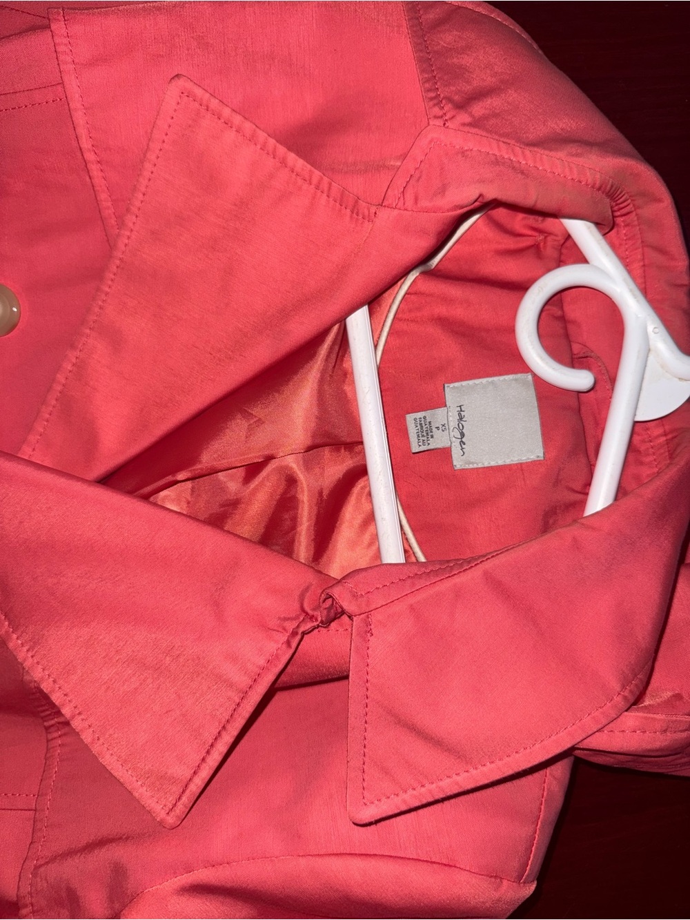 Halogen Coral Double-Breasted Trench Coat - Picture 12 of 16
